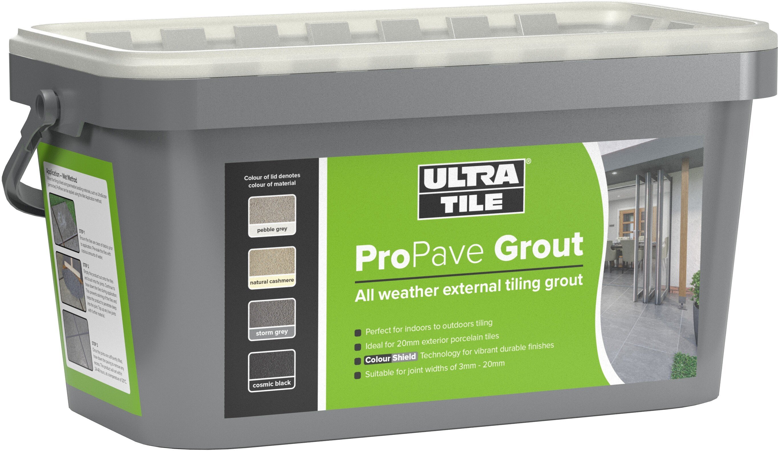 Ultratile Pebble Grey Propave Grout External Tiling Grout Underfloor Heating Uk